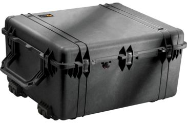 Image of Pelican 1690 Transport Wheeled Crushproof Dry Box w/ Foam, Black 1690-000-110