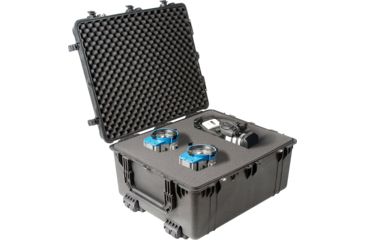 Image of Pelican 1690 Transport Wheeled Crushproof Dry Box w/ Foam, Black 1690-000-110