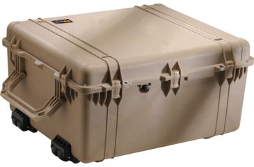 Image of Pelican 1690 Transport Wheeled Crushproof Dry Box w/Foam, Desert Tan