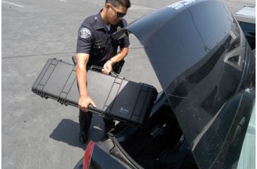 Image of Pelican 1720 Watertight Gun Case w/ Wheels and Foam - 42in Long Interior, Black 1720-000-110