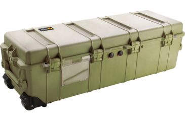 Image of Pelican 1740 Series Long Case Crushproof Dry Box w/ Lid &amp; Foam, OD Green