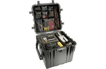 Image of Pelican 340 Watertight Protector 18in Cube Case w/ Wheels, Foam - Black