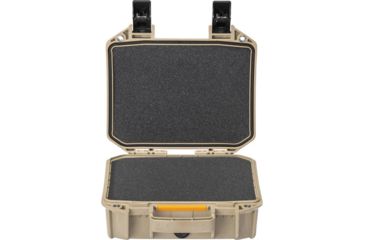 Image of Pelican VAULT V100 Case, Small Pistol, 11x8x4.5 inch Internal Dimension, 12.28x12.03x5.16 inch External Dimension, Tan, VCV100-0020-TAN