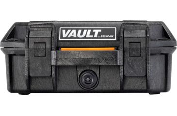Image of Pelican VAULT V100 Case, Small Pistol, 11x8x4.5 inch Internal Dimension, 12.28x12.03x5.16 inch External Dimension, Black, VCV100-0000-BLK
