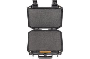 Image of Pelican VAULT V100 Case, Small Pistol, 11x8x4.5 inch Internal Dimension, 12.28x12.03x5.16 inch External Dimension, Black, VCV100-0000-BLK