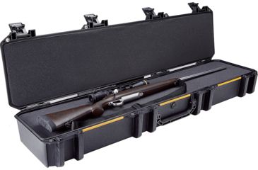 Image of Pelican VAULT V770 Case, Single Rifle, 50x10x6 inch Internal, 51.47x13.15x6.65 inch External Dimension, Black, VCV770-0000-BLK