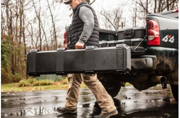 Image of Pelican VAULT V770 Case, Single Rifle, 50x10x6 inch Internal, 51.47x13.15x6.65 inch External Dimension, Black, VCV770-0000-BLK