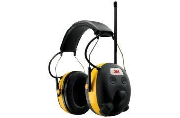 Image of Peltor WorkTunes Hearing Protector With Digital Tuning Yellow/Black,Display 90541-12D