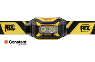 Image of Petzl PIXA R 1250 mAh CORE PRO Rechargeable Battery 600 Lumens LED Headlamp, Black/Yellow, E120CA00