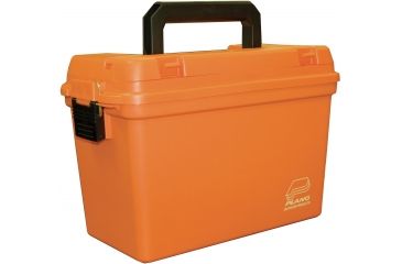 Image of Plano Deep Dry Storage Box with Tray, Orange, Medium, 161250