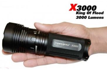 Image of PowerTac X3000 Flashlight 3000 Lumens, Black POWERTAC-X3000