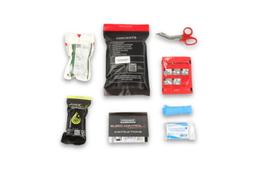 Image of Premier Body Armor PBA Bleed Control Kit Celox Gauze, Black/Red, 9x6 inch, STAT-BC Kit 2.0 - CELOX