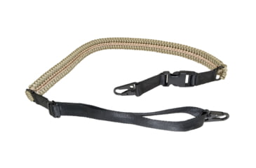 Image of Presma 2 Point Paracord Tactical Sling for Rifle, Shotgun w/ QD Quick Release Hooks for Sling Adapter, Tan, 2PPS-T