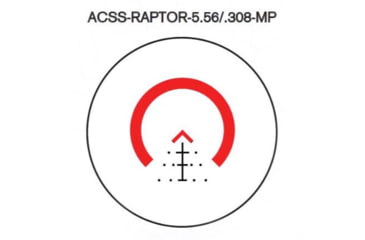 Image of Primary Arms SLx 3X MicroPrism Red Dot Sigh, Red Illuminated ACSS Raptor 5.56/.308 Reticle - Meter, Black, 710038