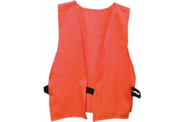 Image of Primos Hunting Safety Logo On Back Poly Vest, Hunter Orange, 6365