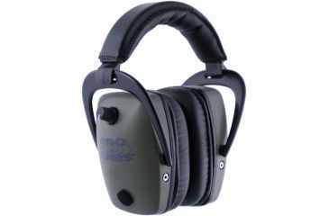 Image of Pro Ears Pro Tac Gold Slim Medium Profile NRR 28 Headset, Green