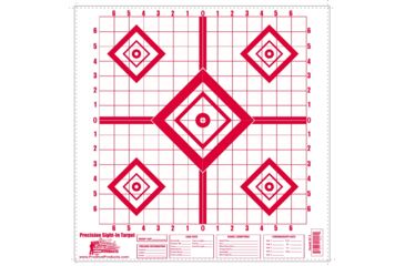 Image of Pro-Shot Red Diamond Precision Sight In Heavy Paper Targets, 16x16in, Red, 10 Pack, SI-10PK