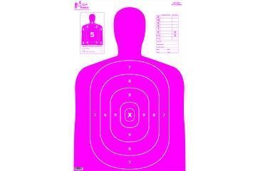 Image of Pro-Shot B27 Silhouette Target-Pro Heavy Paper Targets, 23x35in, Pink/White, 5 Pack, B-27E-PINK-5PK