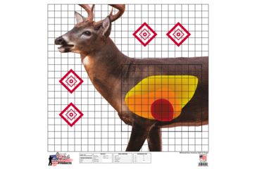 Image of Pro-Shot Deer Sight-in Heavy Paper Targets, 25x25in, Whitetail, Multi-Color, 5 Pack, WDSI-5PK