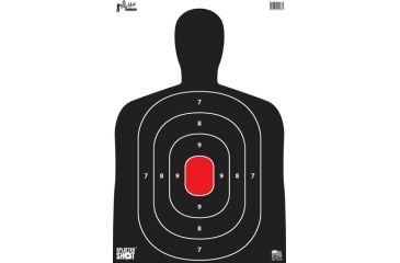 Image of Pro-Shot Pro-Shot Splatter Shot BC27 Silhouette Targets Heavy Tag Paper 12x17 Inches 8 Pack, White, Black, SILH-8PK
