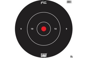 Image of Pro-Shot Pro-Shot Splatter Shot Bullseye Targets - Heavy Tag Paper 12 Inch White 5 Pack, White, 12B-Whte-TG-5PK