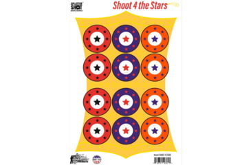 Image of Pro-Shot Splatter Shot Game Series Shoot 4 The Stars Heavy Tag Paper Target, 12in x 18in, 8 Pack, GS-STARS-8PK