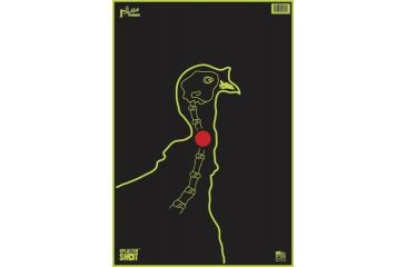 Image of Pro-Shot Pro-Shot Splatter Shot Pre Hunt Targets Heavy Tag Paper Turkey 8 Pack, Green, Black, PH-TURKEY-8PK