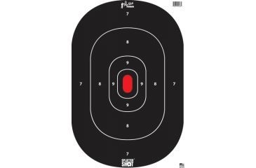 Image of Pro-Shot Pro-Shot Splatter Shot Silhouette Inserts Heavy Tag Paper 12x17 Inches 8 Pack, White, Black, SILH-INTP-8PK