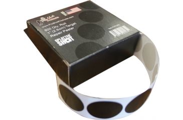 Image of Pro-Shot Pro-Shot Splatter Shot Target Repair Pasters Black 500 Per Roll, Black, Red, PR-500