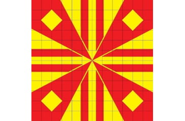 Image of ProShot LockOn T-1 3/4 Low Power Optic Sight-In Target, 12in x 12in Target Area, Yellow/Red, 10 Pack, T-1 3/4-10