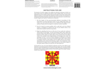 Image of ProShot LockOn T-1 5/16 High Power Optic Sight-In Target, 12in x 12in Target Area, Yellow/Red, 10 Pack, T-1 5/16-10