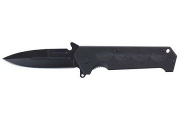 Image of Puma Knives Blackcat45 Spear Folding Knife, 3.5in Blade, Black Aluminum 6624001