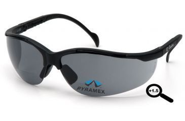 Image of Pyramex V2 Readers Glasses - Gray + 1.5 Lens, Black Frame SB1820R15