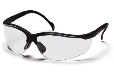 Image of Pyramex Venture II Safety Glasses - Clear Lens, Black Frame SB1810S