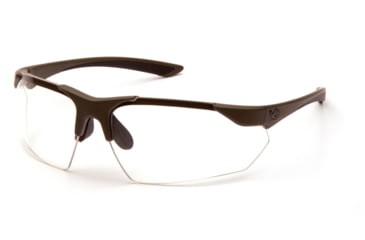 Image of Pyramex VGSG1710T Drone 2.0 Glasses Clear Lens Anti-Fog OD Green Frame