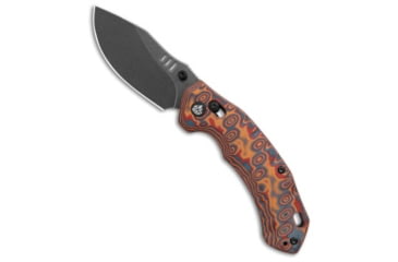 Image of Qsp QSP Elk Glyde Lock Knife Yellow-Blue-Red Micarta 3.1" Black, Blue/Red/Yellow, 14C28N, adult, BHQ-235606