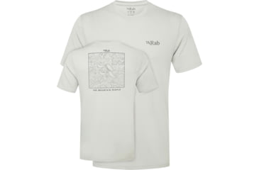 Image of Rab Crimp Elevation Tee - Mens, Light Zinc, Small, QBL-68-LZN-SML