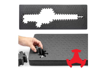 Image of RAGAR Hard Rifle Cases 35.75in x 13.5in XP Crosslinked Foam Insert, Charcoal Gray, Small, RG00013-XP