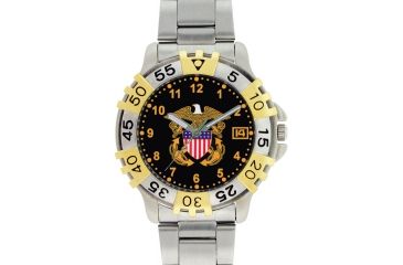 Image of RAM Instrument V4D01 Chrome Sport Military Watch 2 Tone US Navy