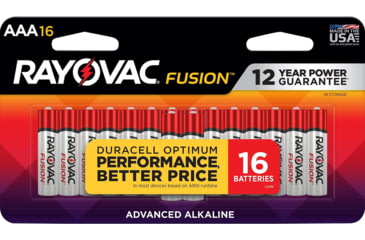 Image of Rayovac AAA HIGH ENREGY Alkaline Batteries Silver/Blue 1.5 Volts 1,123 mAh 16 Single Pack, 82416T02