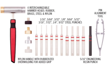 Image of Real Avid Precise and Balanced Accu-Punch Hammer &amp; Punches, AVHPS
