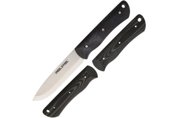 Image of Real Steel Bushcraft Fixed Blade Knife Set,4in,D2 Tool Steel,Drop Point,Black/Green Micarta Handle, 3714