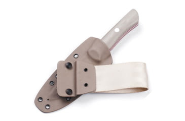 Image of Real Steel Bushcraft III Coyote Fixed Blade Knife, 8.5in Overall, 4in Satin D2 Tool Steel Blade, Coyote Tan G10 Handle, Belt Adapter, Coyote Brown Kydex Belt Sheath, Coyote tan, 3726