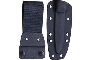 Image of Real Steel Bushcraft III Fixed Blade Blk Fixed Blade Knife, 8.5in Overall, 4in Satin D2 Tool Steel Blade, Black G10 Handle, Black Kydex Belt Sheath, Black, 3725