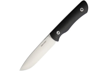 Image of Real Steel Bushcraft Plus CONVEX Knife, 4.5 satin finish 14C28N Sandvik stainless blade, Black G10 handle, 3720