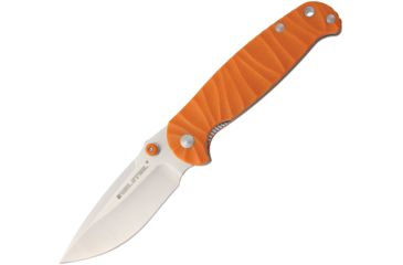 Image of Real Steel H6 Special Edition II Folding Knife,3.75in,Sandvik 14C28N Steel,Satin,Orange,G10 Handle RS7781