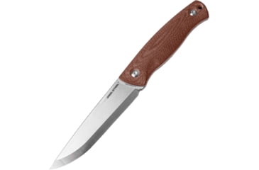 Image of Real Steel Pathfinder Fixed Blade Knife, 4.57in, 14C28N Steel, Brown Micarta Handle, 3851B