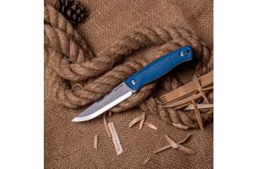 Image of Real Steel Pathfinder Fixed Blade Knife, 4.57in, 14C28N Steel, Denim Micarta Handle, 3851D