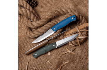 Image of Real Steel Pathfinder Fixed Blade Knife, 4.57in, 14C28N Steel, Denim Micarta Handle, 3851D