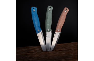 Image of Real Steel Pathfinder Fixed Blade Knife, 4.57in, 14C28N Steel, Denim Micarta Handle, 3851D